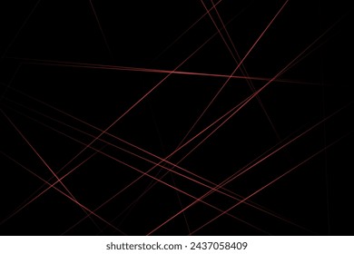 Abstraktes Schwarz mit roten Linien, Dreiecke Hintergrund Modernes Design. Vektorabbildung EPS 10.