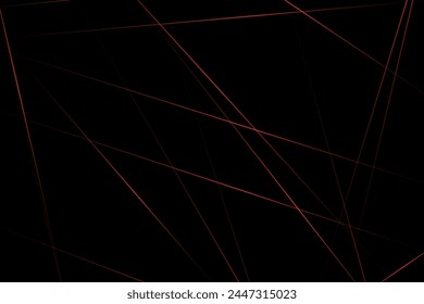 Abstract black with red lines, triangles background modern design. Vector illustration EPS 10.