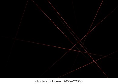 Abstractas negro con líneas rojas, triángulos de fondo diseño moderno. Ilustración vectorial EPS 10.
