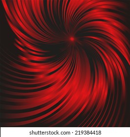 Abstract black and red metallic background with swirl