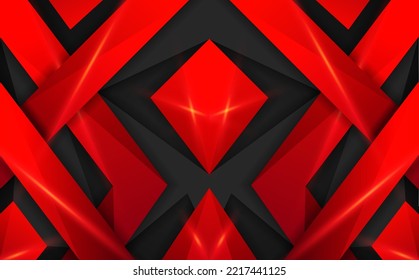 Abstract black and red modern technology surface background with light effect