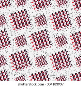 abstract black red objects