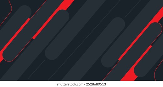 abstrakter, schwarz-roter, runder Linienhintergrund