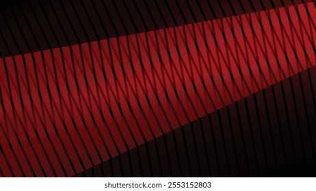 Abstractas fondo de gradiente de línea de rayas negras y rojas para fondo o presentación