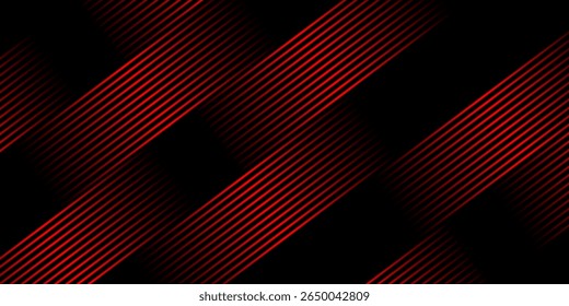 Abstractas fondo degradado de línea de rayas negras y rojas para el telón de fondo o la presentación. Moderno