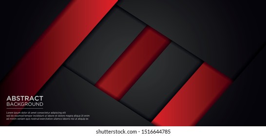 Abstract Black Red Template Background