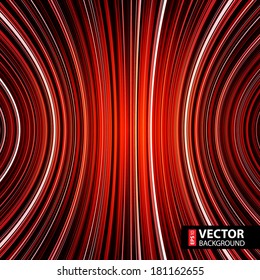 Abstract black and red warped stripes colorful background. RGB EPS 10 vector illustration