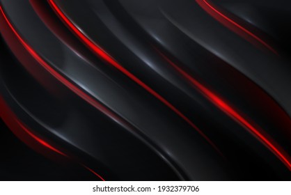 Resumen de fondo de onda negra y roja