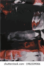 Abstract black red white for decorate on wall and modern items design.