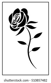 abstract black rose on a white background