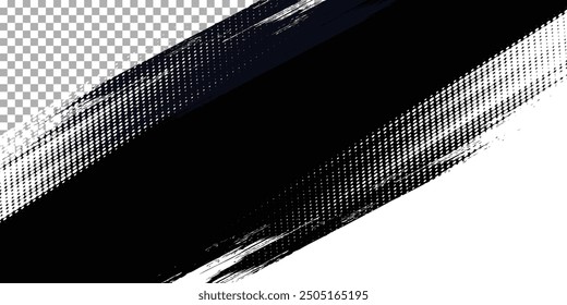 Abstract Black Rough Grunge Texture Design Background. Halftone grunge dots vector texture background. Border Frame. vector ilustration