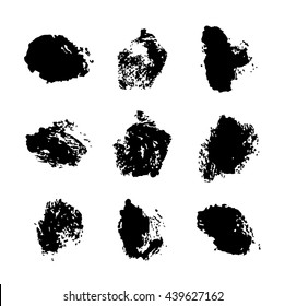 abstract black round random brush strokes sketch