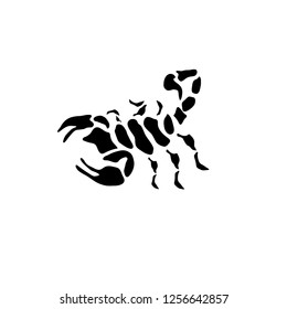 abstract black scorpion vector design template