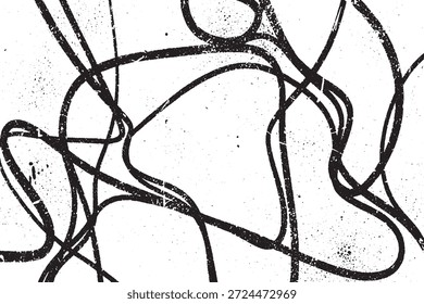 Textura Abstractas del grunge de las líneas negras del garabato en fondo blanco