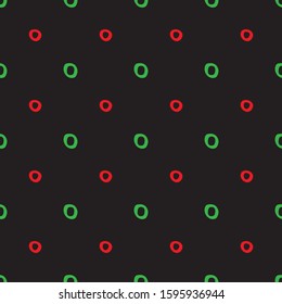 Abstract black seamless pattern with circles. Design elements for wrapping paper, wallpaper and fabric.