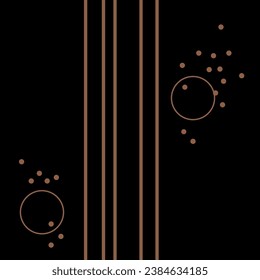 abstract black seamless pattern with circles and line