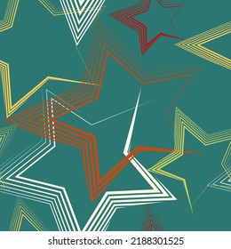 Abstract black seamless pattern on colorful background. Vector drawing. Line art abstract lines for decorative design.