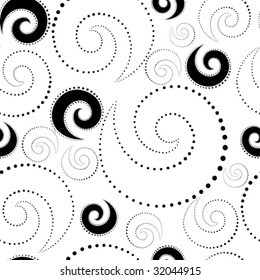 Abstract black seamless vintage pattern
