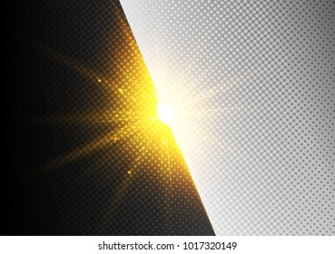 Abstract black separate white color background and texture image with the sparkling out. halftone dots texture. vector illustration