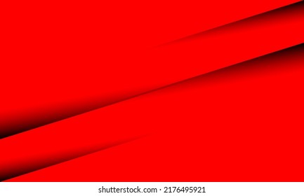 Abstract black shadow slash on red speed design modern background vector illustration.