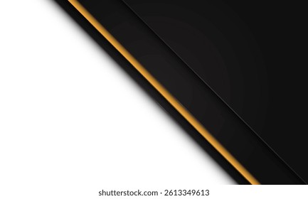 Abstract black shadow yellow dynamic slash line with white blank space design modern futuristic background vector illustration.