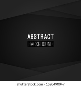 Abstract black shape background design vector