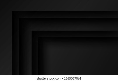 Abstract. Black shape overlab background. light and shadow. Vector.