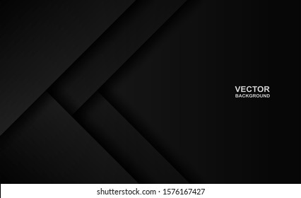 Abstract. Black shape overlab background. light and shadow. Vector.