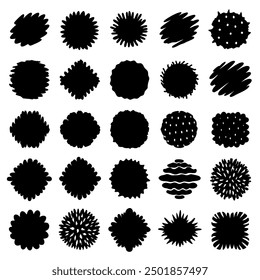 Abstract Black Shapes for Creative Design and Visual Inspiration in Artistic Composition