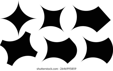 Abstract black shapes geometric pattern design