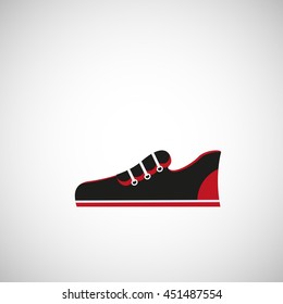 abstract black shoes on white background.