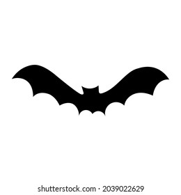 Abstract black silhouette bat for celebration Halloween design. Vector illustration.
