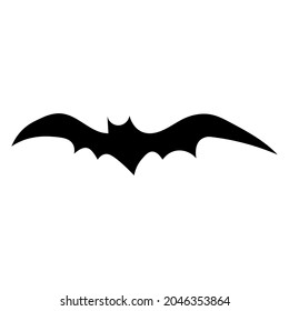 Abstract black silhouette bat for celebration Halloween design