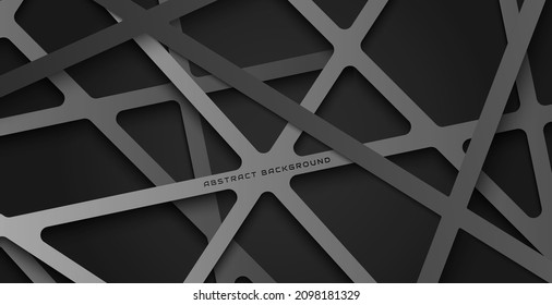 Abstract black and silver background with deep shadow and texture, luxury background concept.