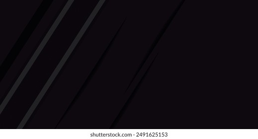 abstracto negro y plateado son gris claro con blanco el degradado es la superficie con Plantillas de metal textura líneas suaves tecnología diagonal fondo negro oscuro elegante limpio moderno. Vector eps 10
