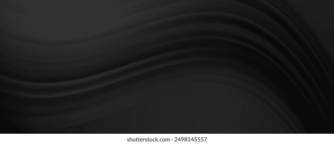 El gris claro negro y plateado abstracto con el gradiente blanco es una superficie con un patrón suave de la textura del metal de la línea de onda
