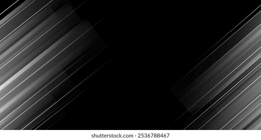 Abstract black and silver are light gray with white the gradient is the surface with templates metal abstract