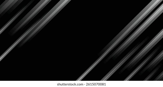 abstract black and silver are light gray with white the gradient is the surface with templates metal texture soft lines tech diagonal background black dark sleek clean modern.