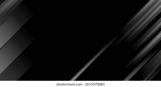 abstract black and silver are light gray with white the gradient is the surface with templates metal texture soft lines tech diagonal background black dark sleek clean modern.
