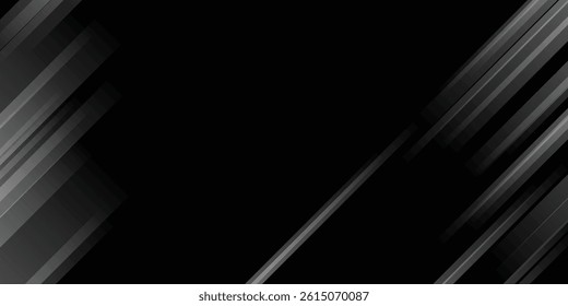 abstract black and silver are light gray with white the gradient is the surface with templates metal texture soft lines tech diagonal background black dark sleek clean modern.