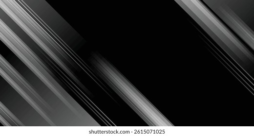 abstract black and silver are light gray with white the gradient is the surface with templates metal texture soft lines tech diagonal background black dark sleek clean modern.