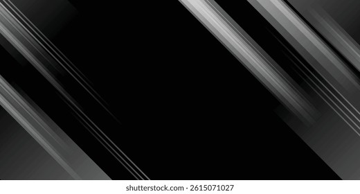 abstract black and silver are light gray with white the gradient is the surface with templates metal texture soft lines tech diagonal background black dark sleek clean modern.