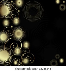 Abstract black and silvery frame (vector)