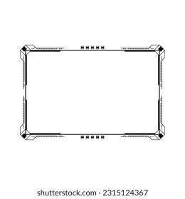 Abstract Black Simple Line Rectangular Frame Doodle Outline Element Vector Design Style Sketch Isolated Illustration For Wedding And Banner