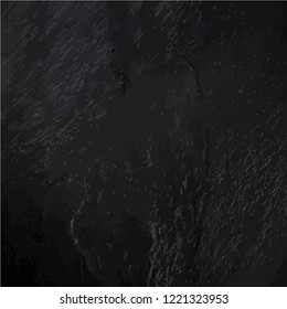 An abstract black slate background, a dark texture with a place for text, a vector illustration
