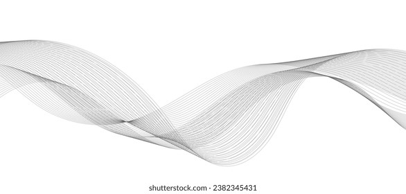 Abstract black smoky lines background with copy space.