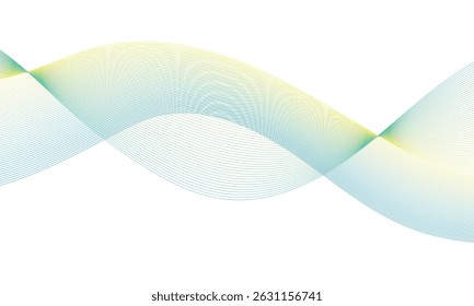 Abstract Black smooth wave on a white background. Dynamic sound wave. Design element. Vector illustration.Abstract vector black and white background with wavy lines.