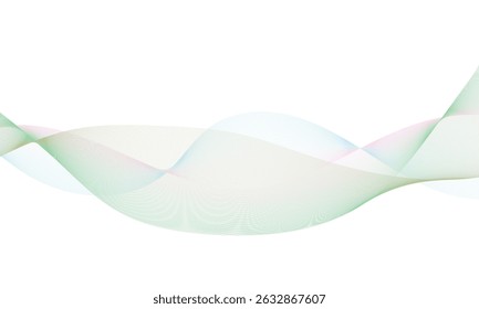 Onda lisa negra Abstractas sobre un fondo blanco. Onda de sonido dinámica. Elemento de diseño. Ilustración vectorial.