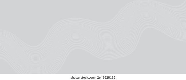 Abstrakte schwarze glatte Welle auf weißem Hintergrund. Dynamische Klangwelle. Design-Element. Vektorgrafik.