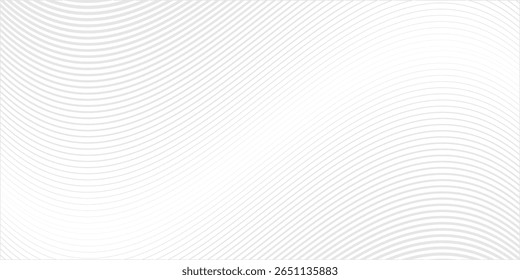 Abstract Black smooth wave on a white background. Dynamic sound wave. Design element. Vector illustration.